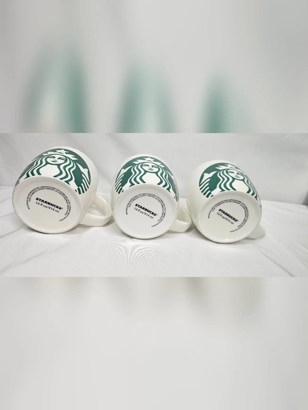 Starbucks 2017 Set of 3 Siren Mermaid Coffee Mugs